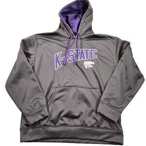 Kansas State Wildcats Hoodie Sweatshirt Mens XL Gray NCAA Football Section 101